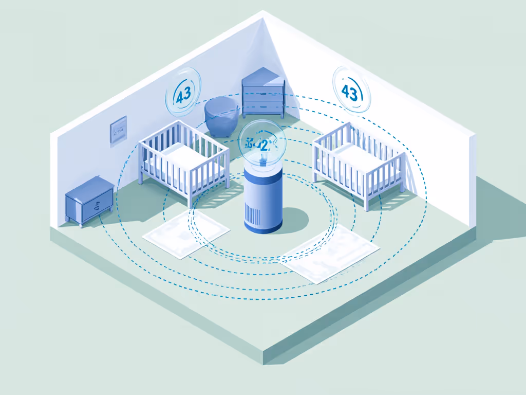 shared_room_sound_zoning_diagram_showing_dba_measurements_at_twin_cribs
